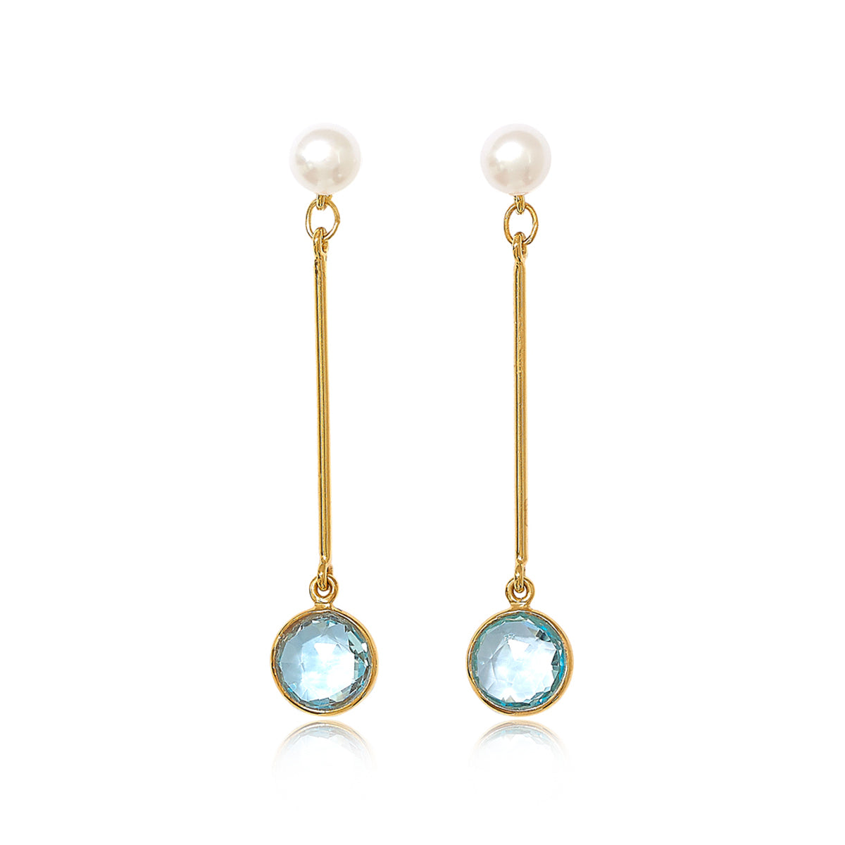 Blue Topaz Drop Earrings