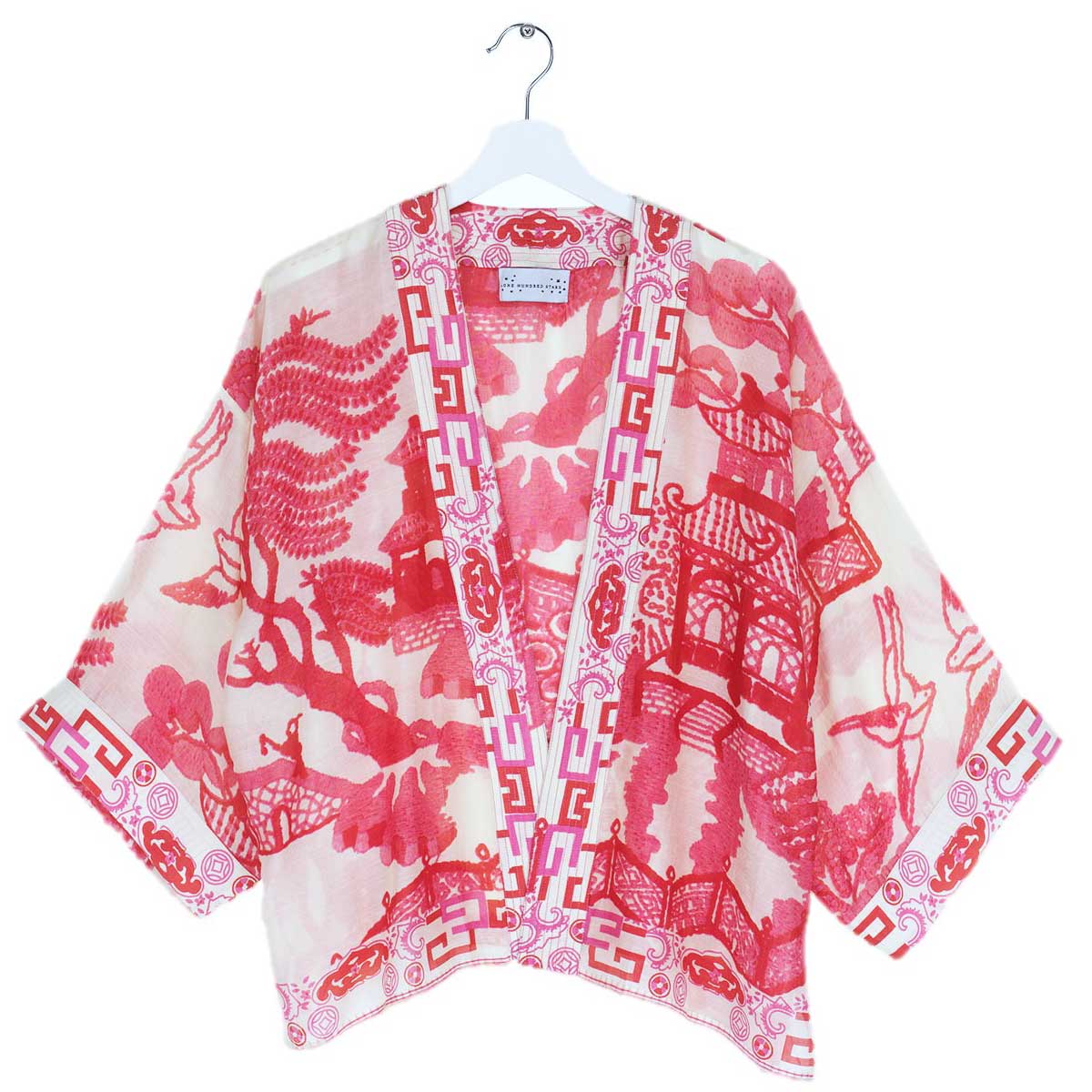 Pink kimono cardigan best sale