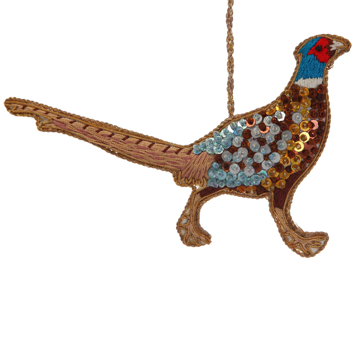 Sightly well-made pheasant, hand-woven wall hanging Flemish factory technique from Sweden, beautiful and clear colors.