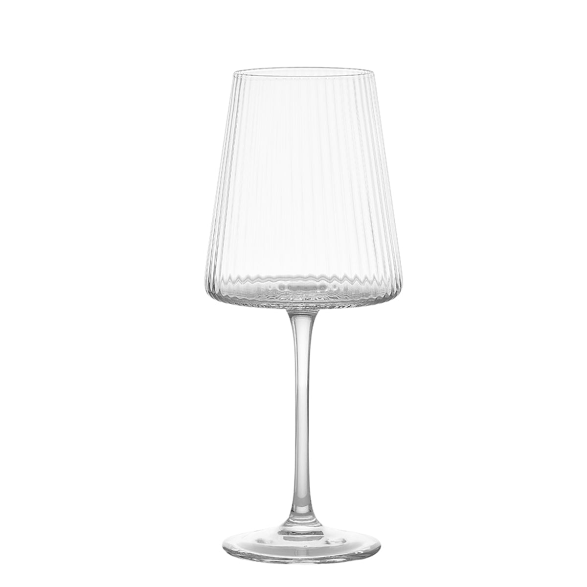 Ribbed Wine Glass