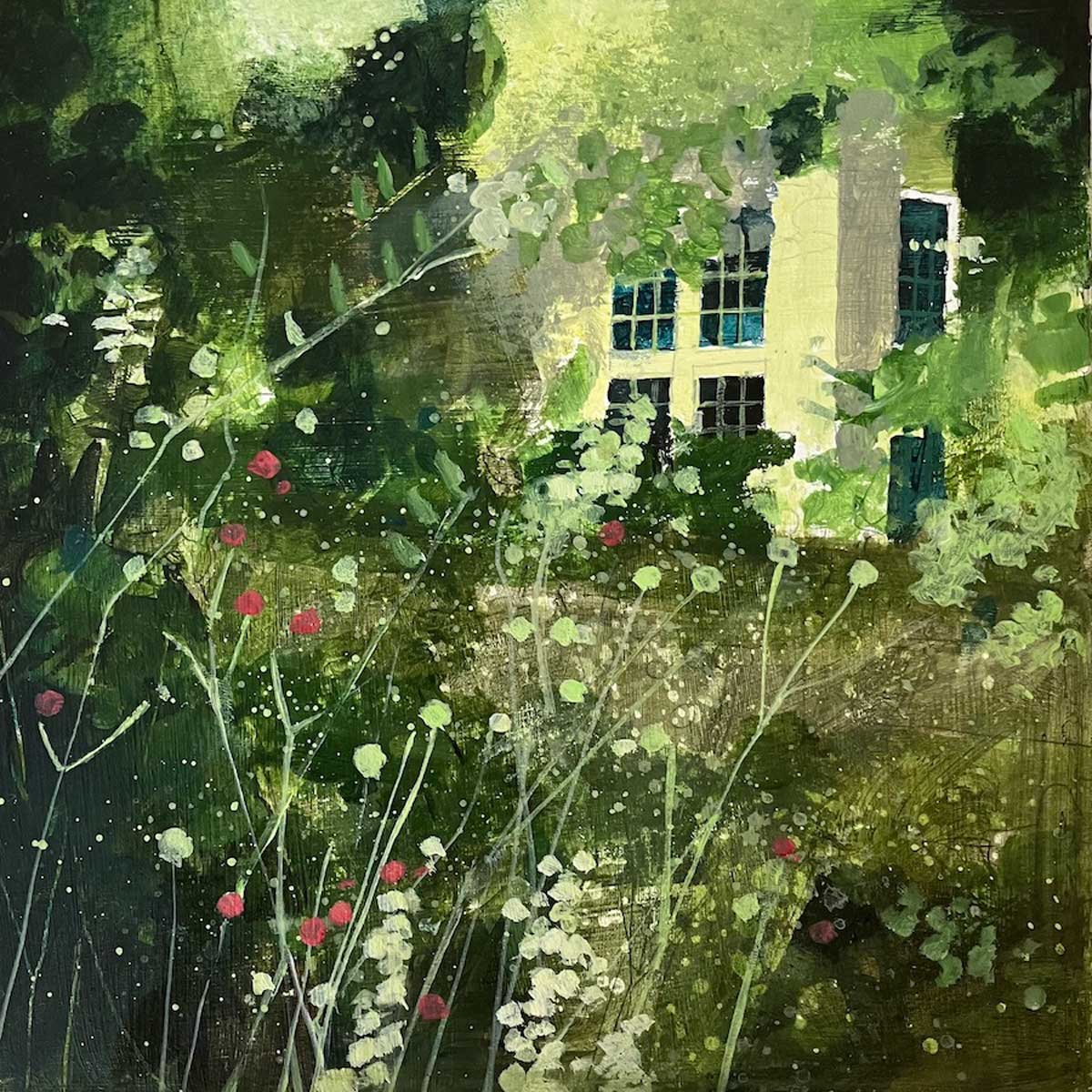 Window & foliage, Glyndebourne House 27.6.24 by Julian Sutherland-Beatson