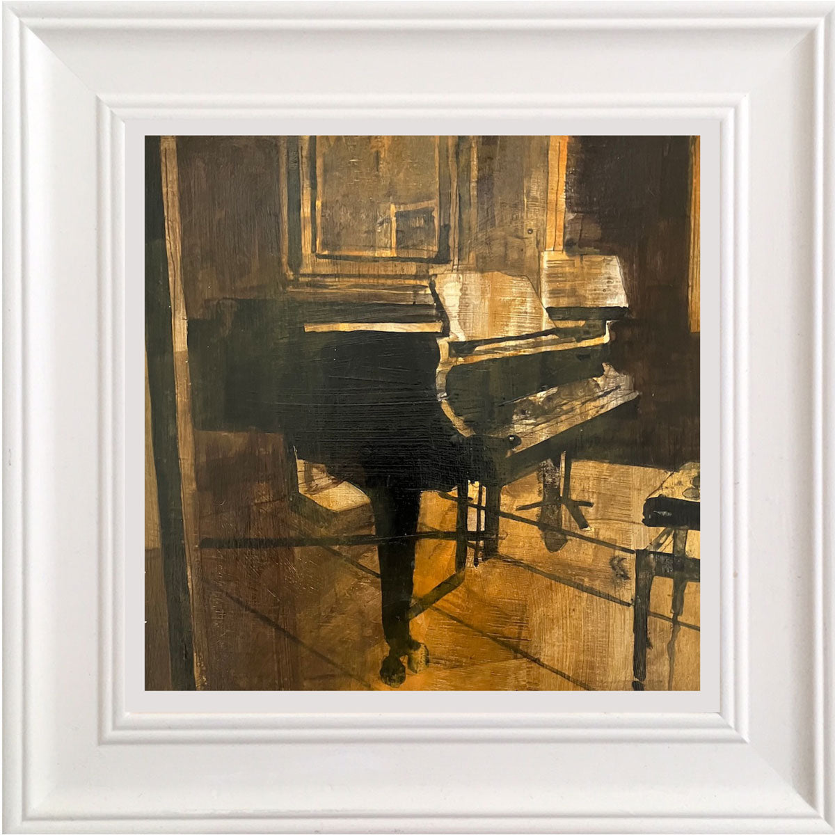 Ochre piano study 2.7.24 By Julian Sutherland-Beatson