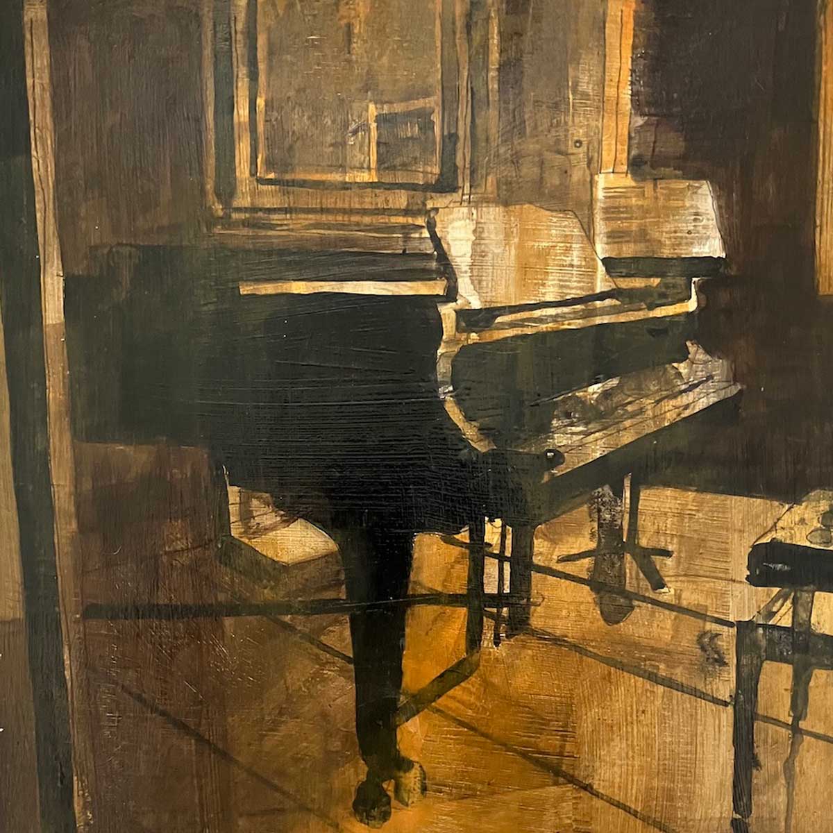 Ochre piano study 2.7.24 By Julian Sutherland-Beatson