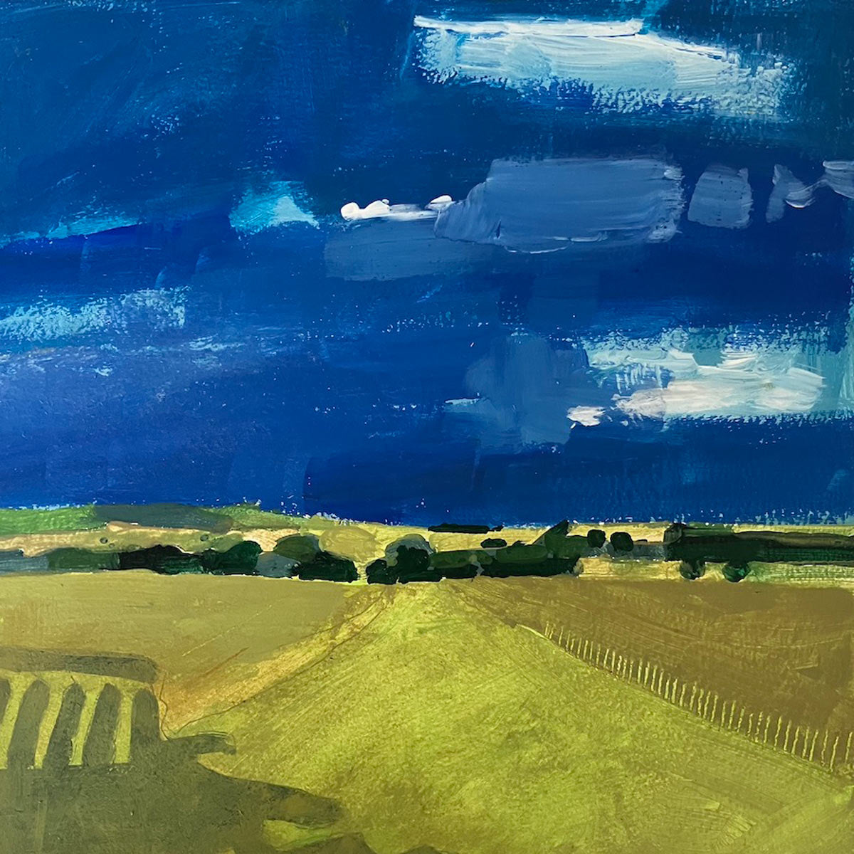 Fields near Glyndebourne 22.7.24 By Julian Sutherland-Beatson