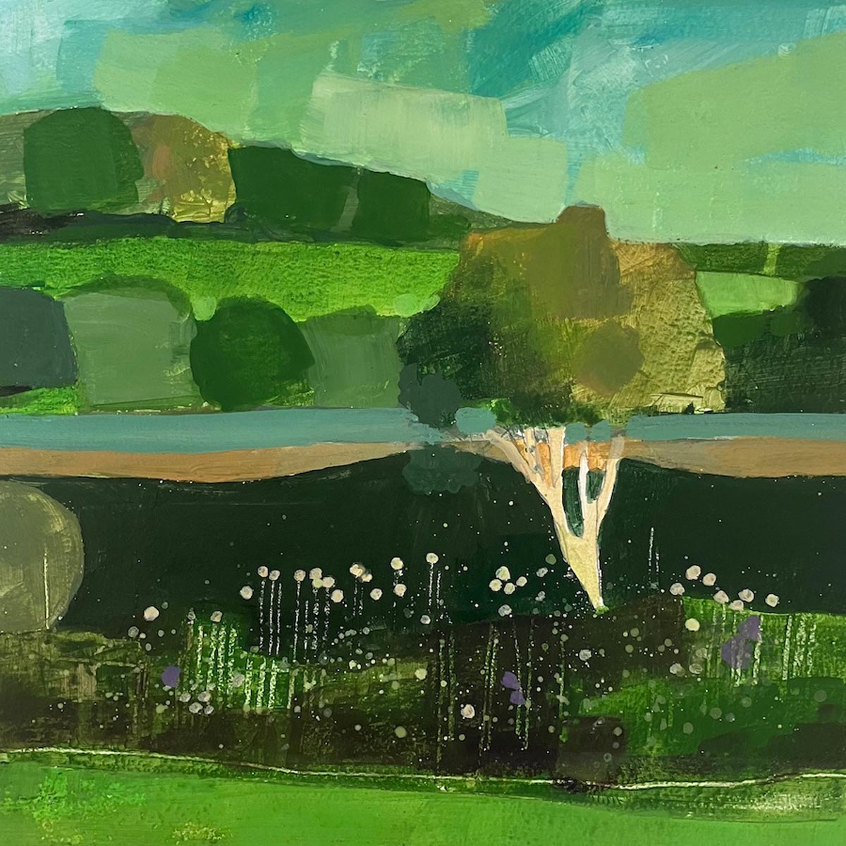 Flower border and hillside at Glyndebourne 4.8.24 By Julian Sutherland-Beatson