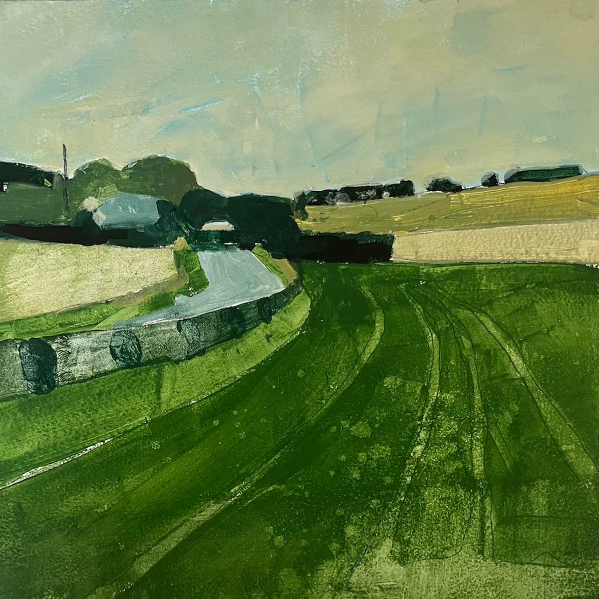 Approaching Glyndebourne from Ringmer 5.8.24 By Julian Sutherland-Beatson