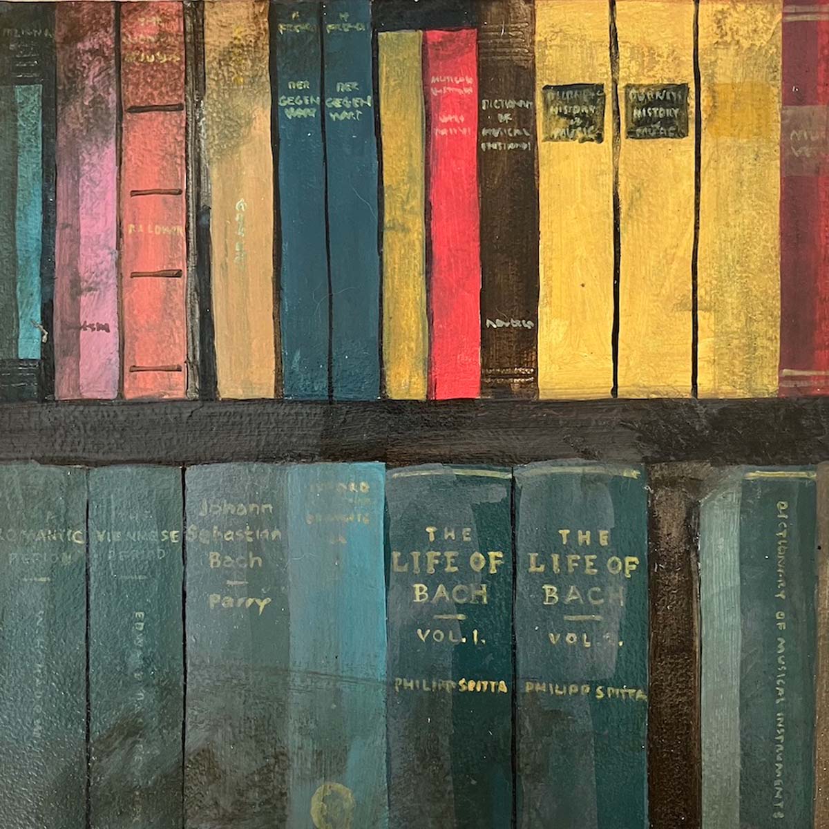 Bookshelf in the Organ Room #4 9.8.24 By Julian Sutherland-Beatson