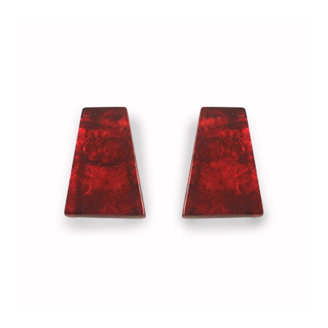 Red Aztec Stud Earrings