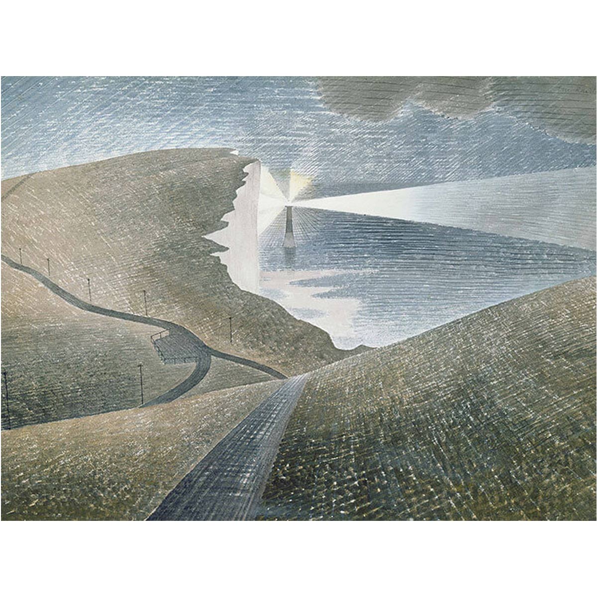 Beachy Head 1939 Greetings Card by Eric Ravilious