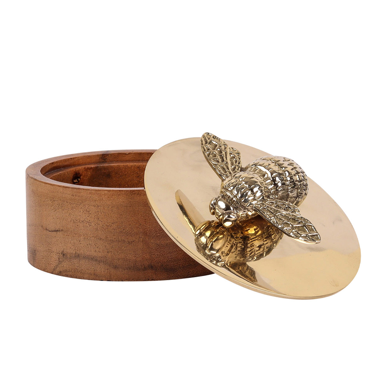 Bee Trinket Box With A Solid Brass Lid