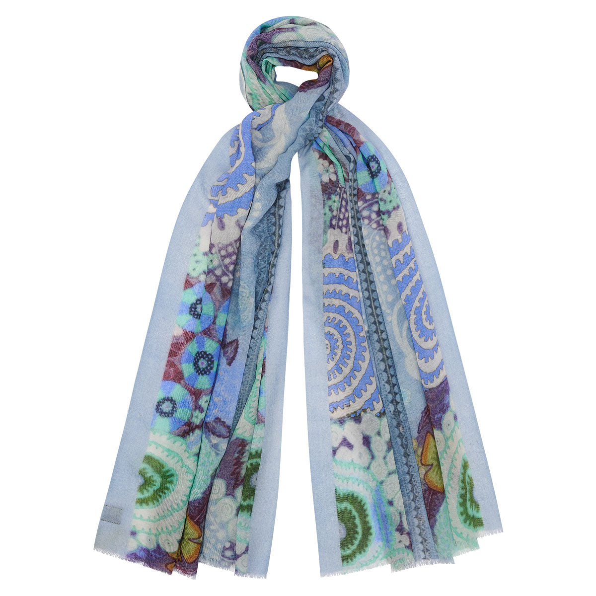 Blue Havana Wool Scarf