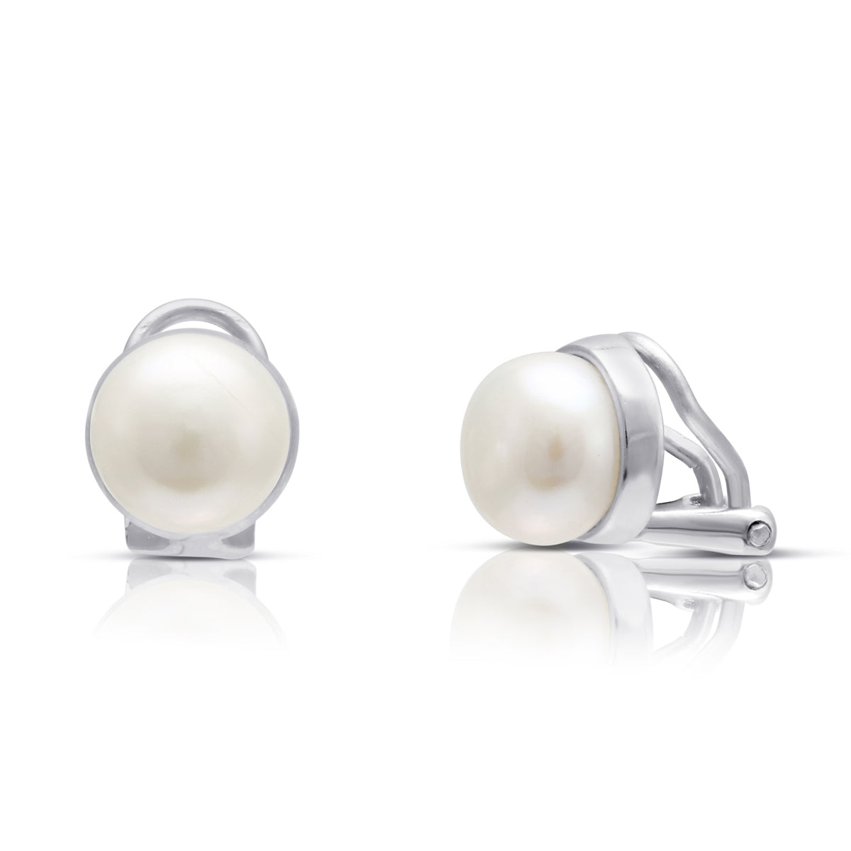 Button Pearl Clip-On Earrings Glyndebourne Shop