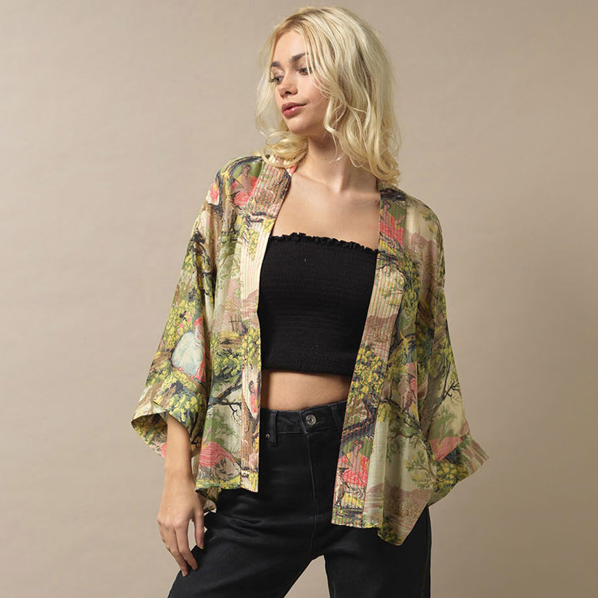 Short hot sale kimono jacket