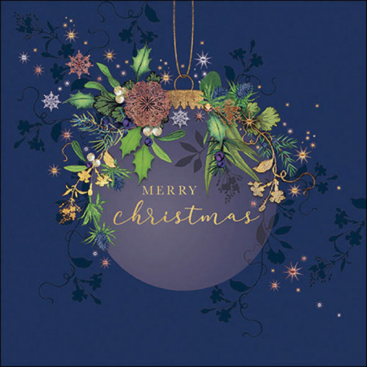 Elegant Blue Christmas Bauble Napkins