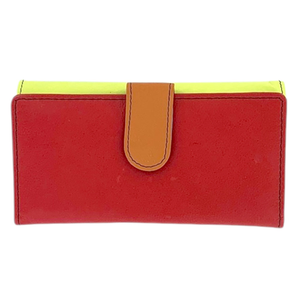 Esme Yellow & Red Leather Wallet