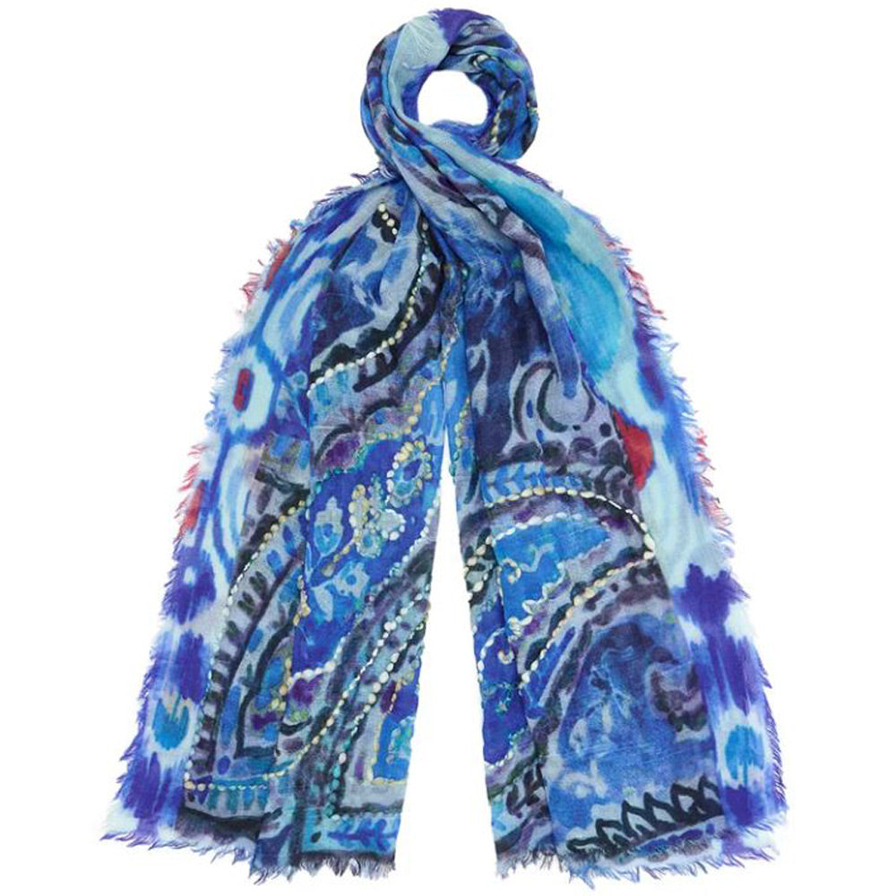 Forever Blue Wool Scarf