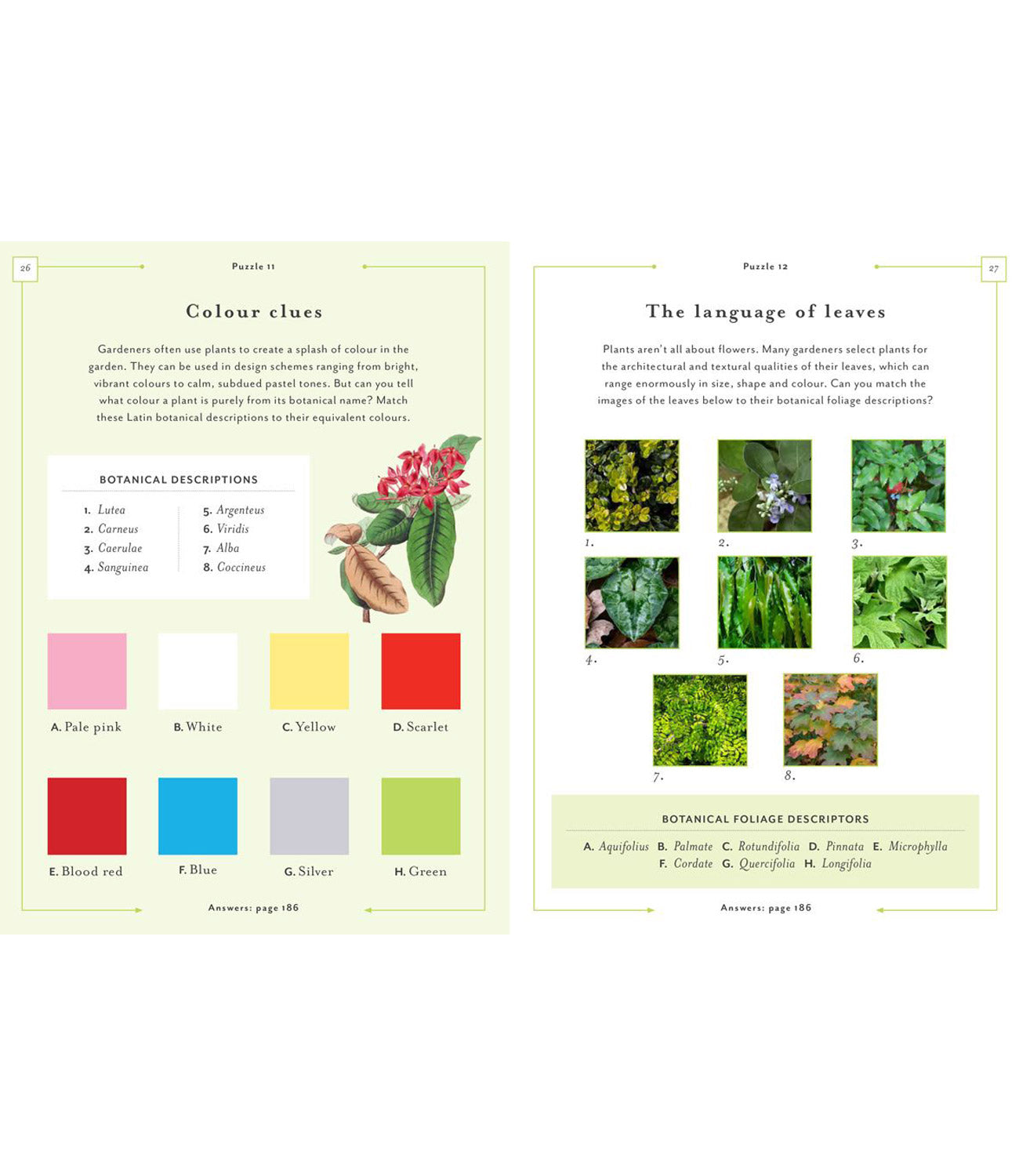 Gardener's Quiz & Puzzle Book By RHS