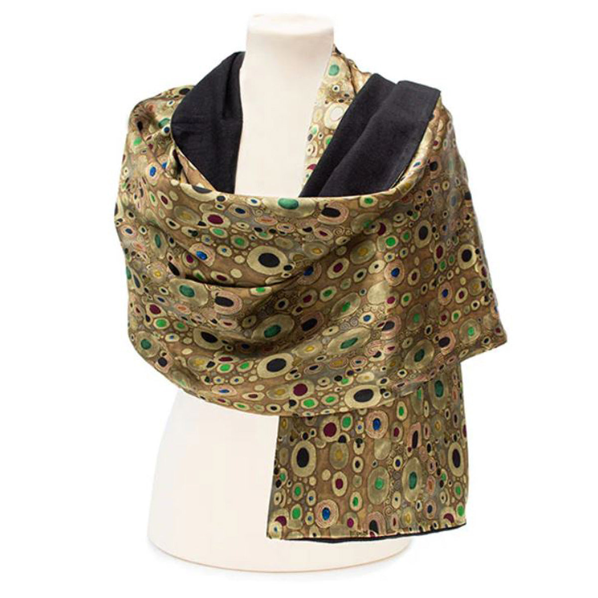 Klimt Gold Poshmina Silk Scarf