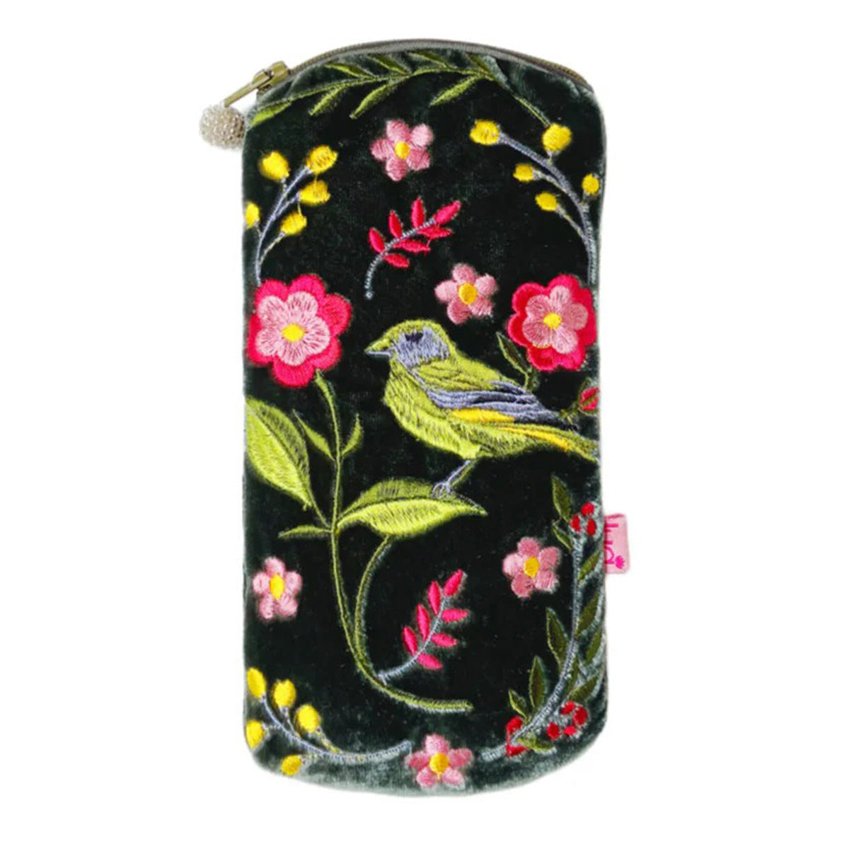 Greenfinch & Flowers Dark Sage Glasses Case