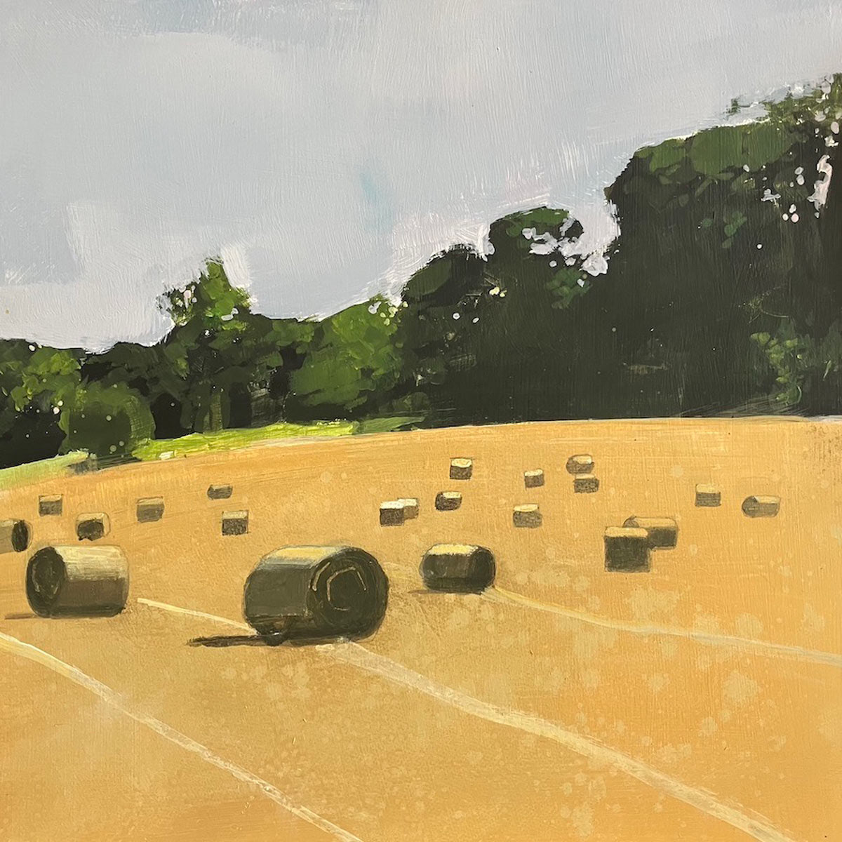 Harvest time Folkington By Julian Sutherland-Beatson