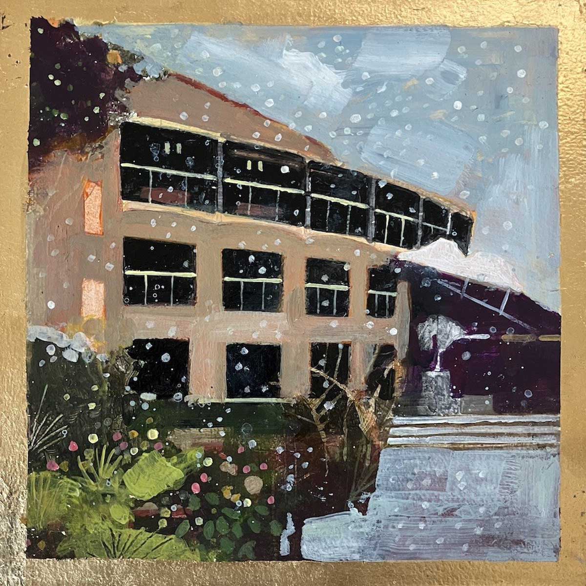 Snowfall at Glyndebourne By Julian Sutherland-Beatson