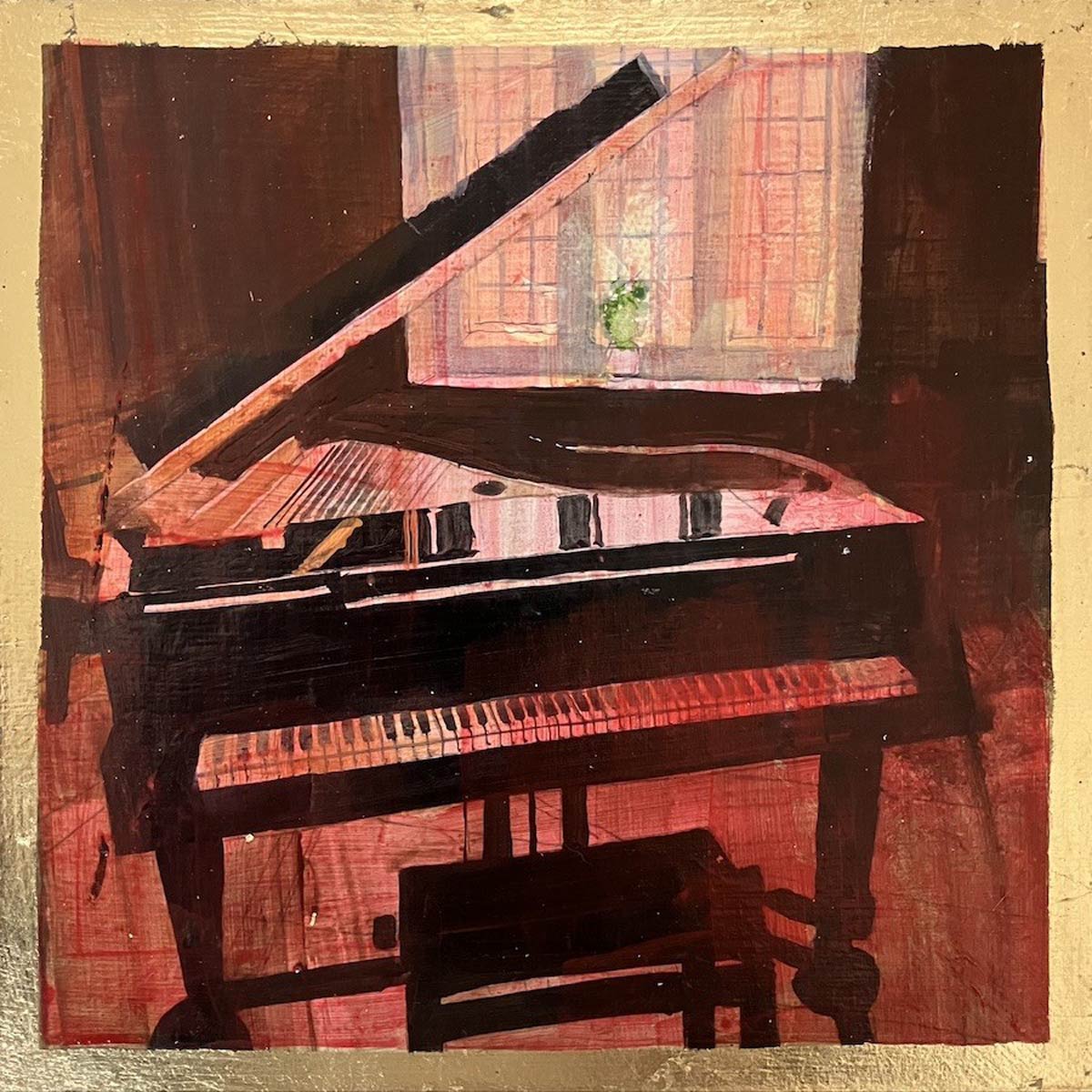 Grand piano in the Old Green Room By Julian Sutherland-Beatson