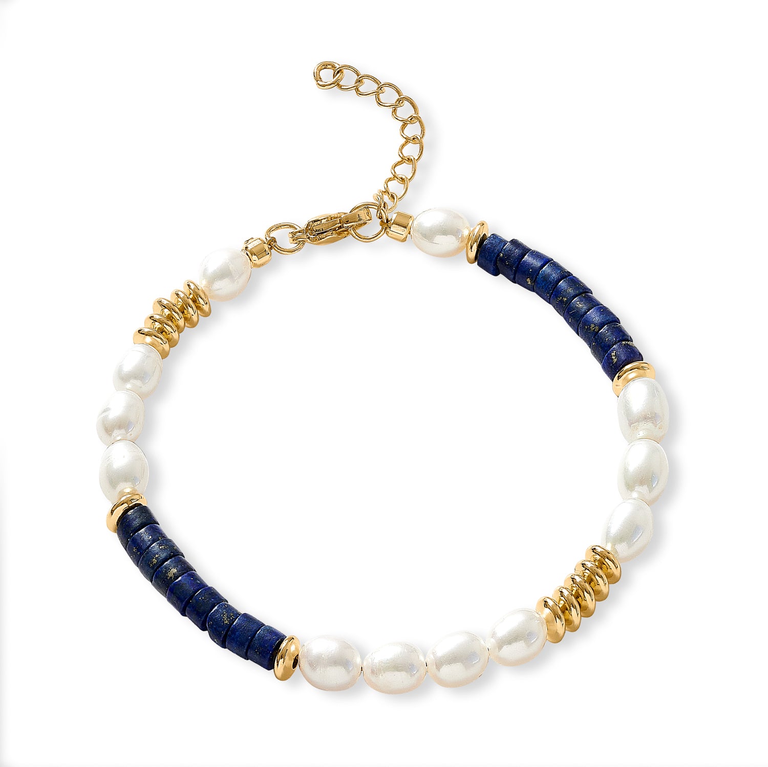 Navy and Pearl Bracelet