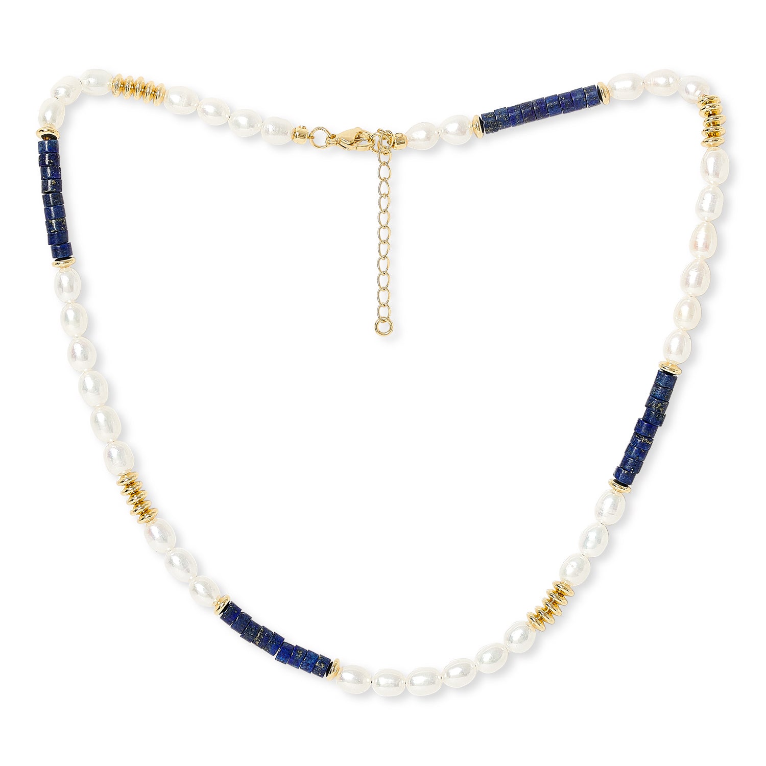 Navy and Pearl Necklace