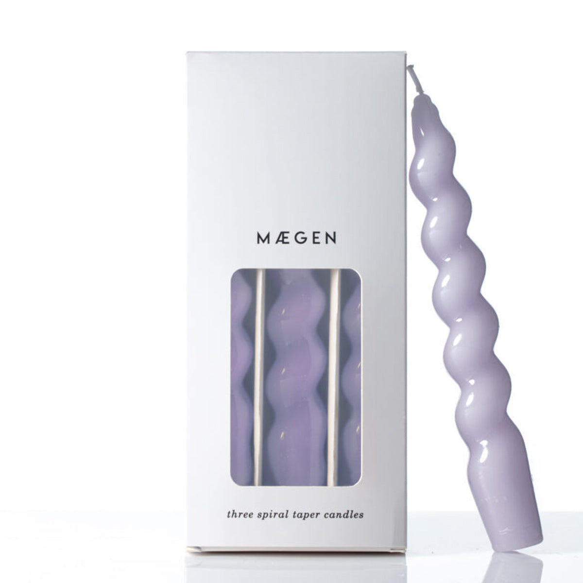 Lilac Spiral Candle Box of 3