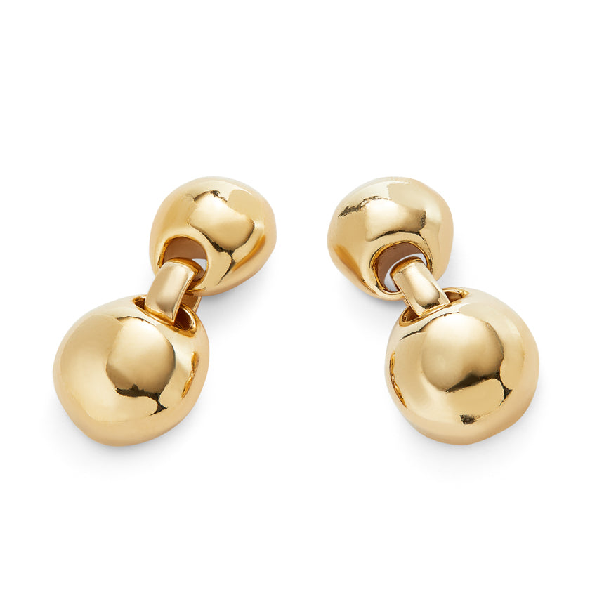 18K Gold Small Nugget Earrings