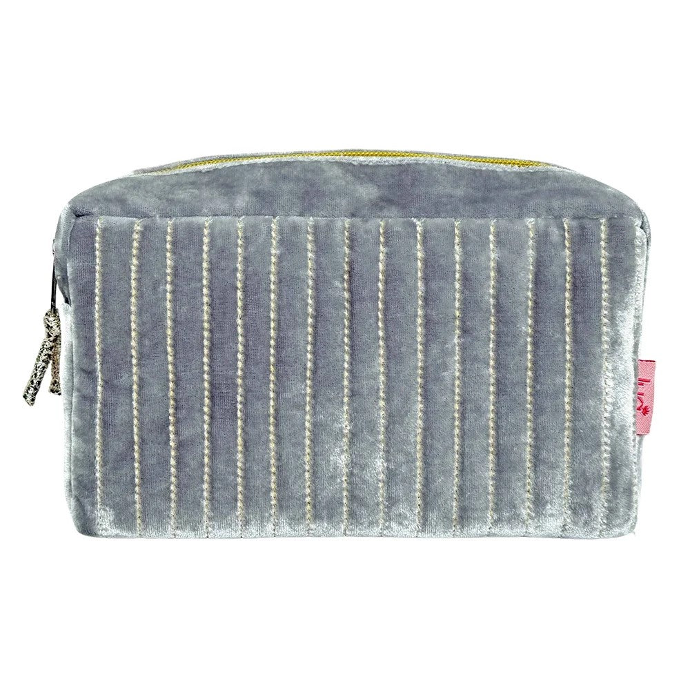 Silver Opera Velvet Cosmetic Bag