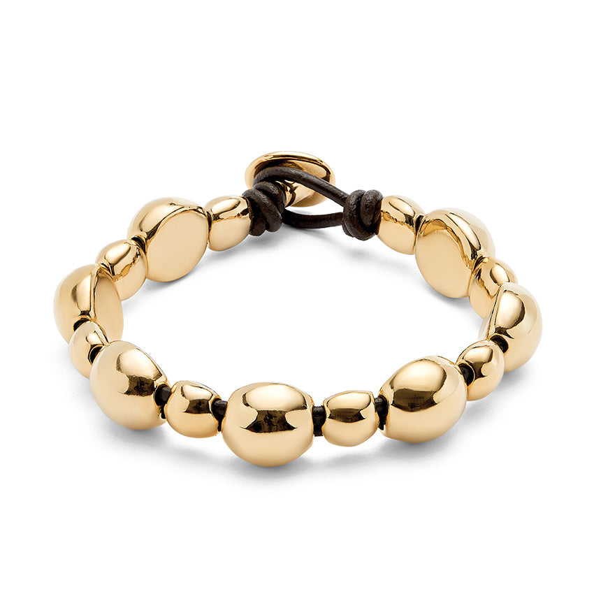 18K Gold Nugget Bracelet