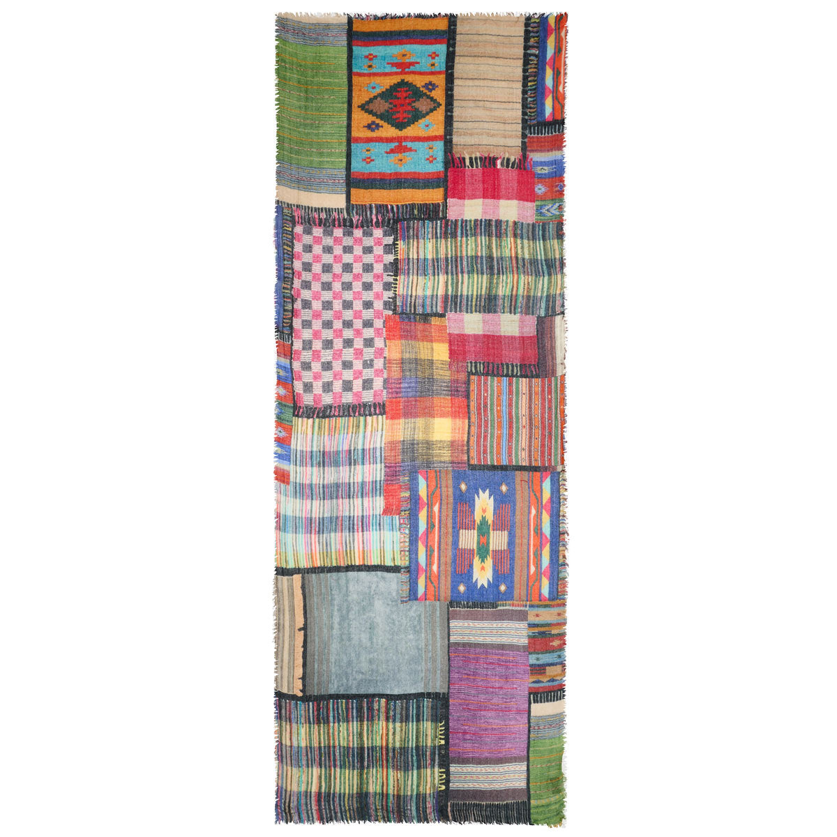 Patchwork Wool Scarf