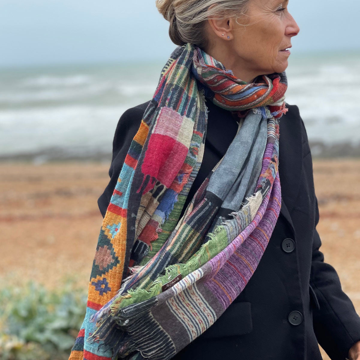 Patchwork Wool Scarf