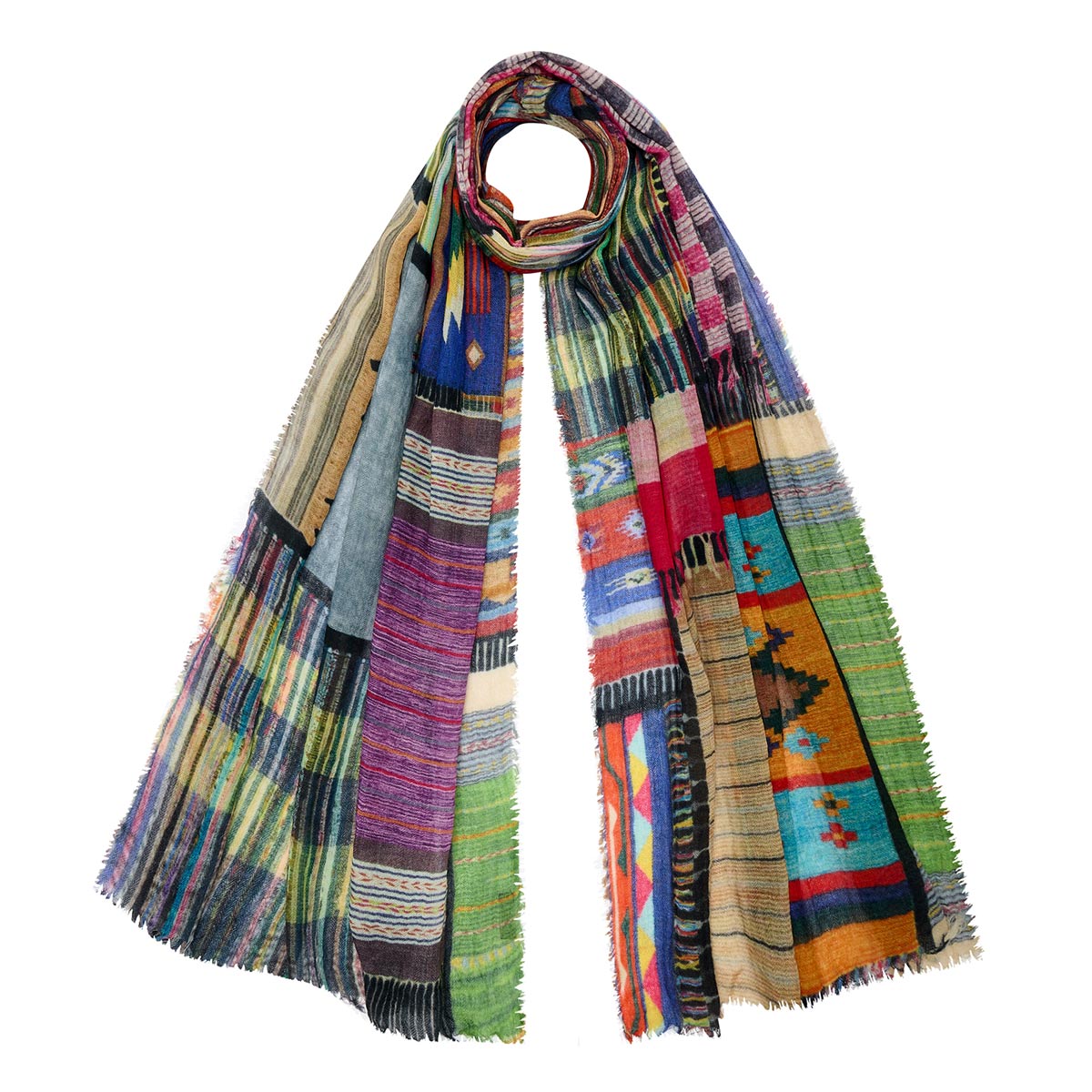 Patchwork Wool Scarf