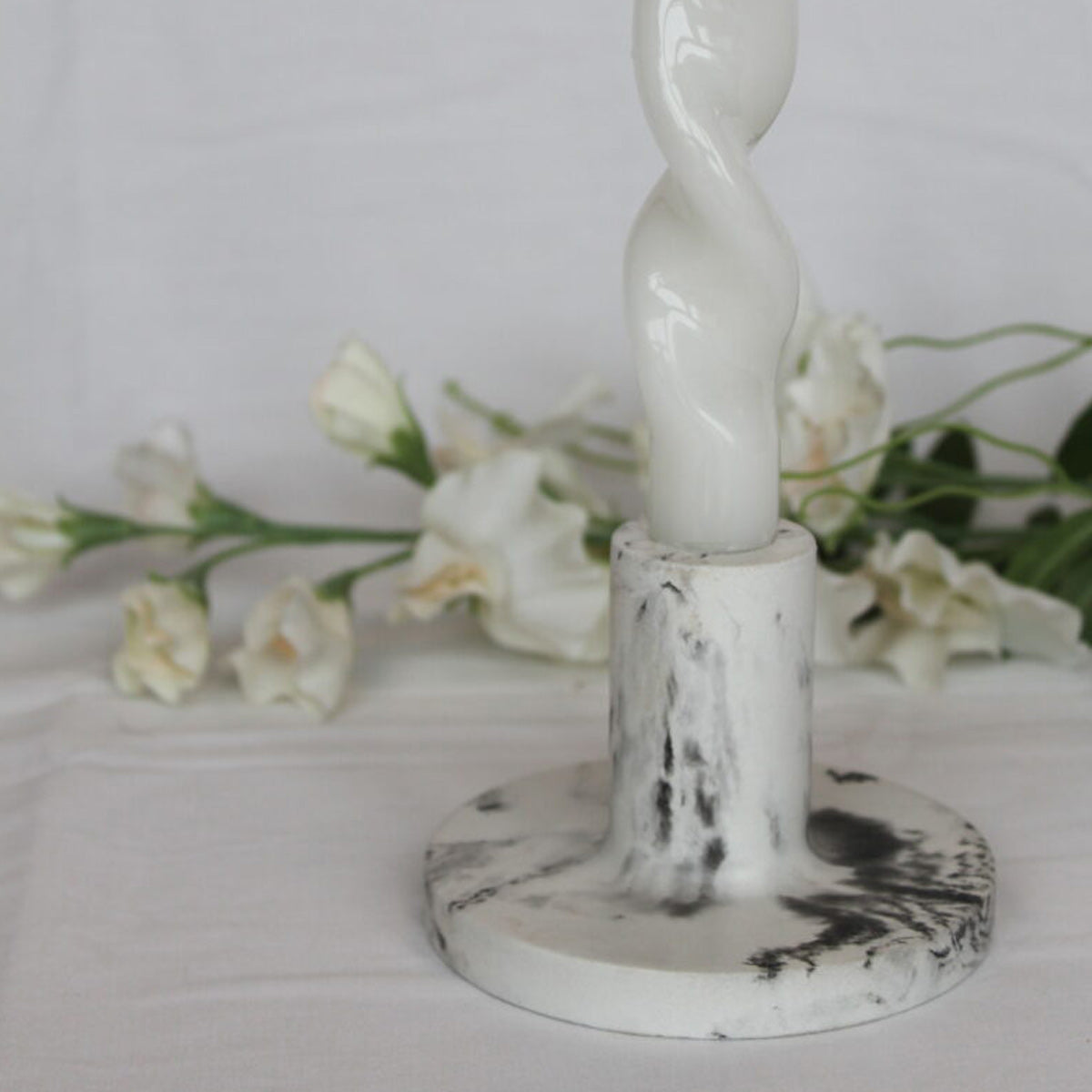 Peppered Black Candle Holder