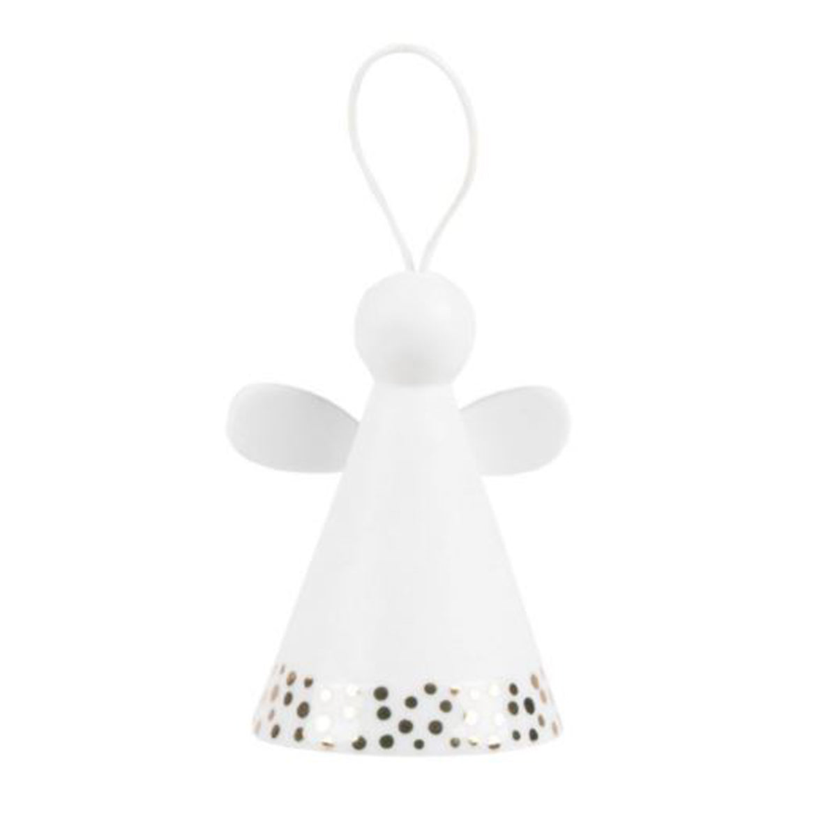 White Porcelain Bell Angel Decoration