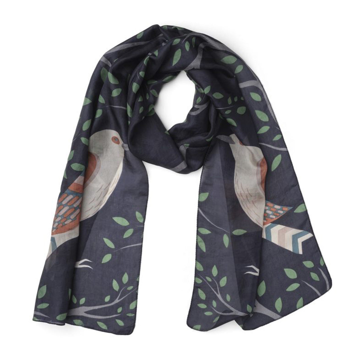 Jay Navy Silk Scarf