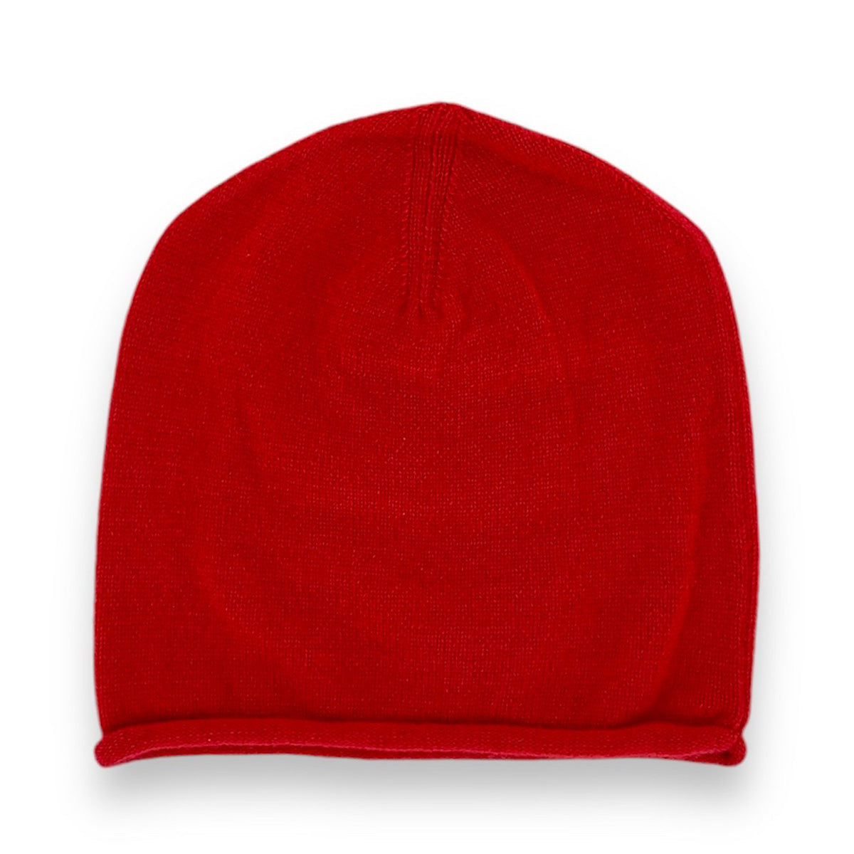 Scarlet Cashmere Knitted Roll Hat