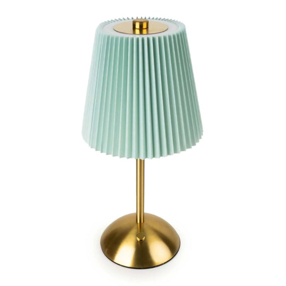 LED Duck Egg Pleated Table Lamp