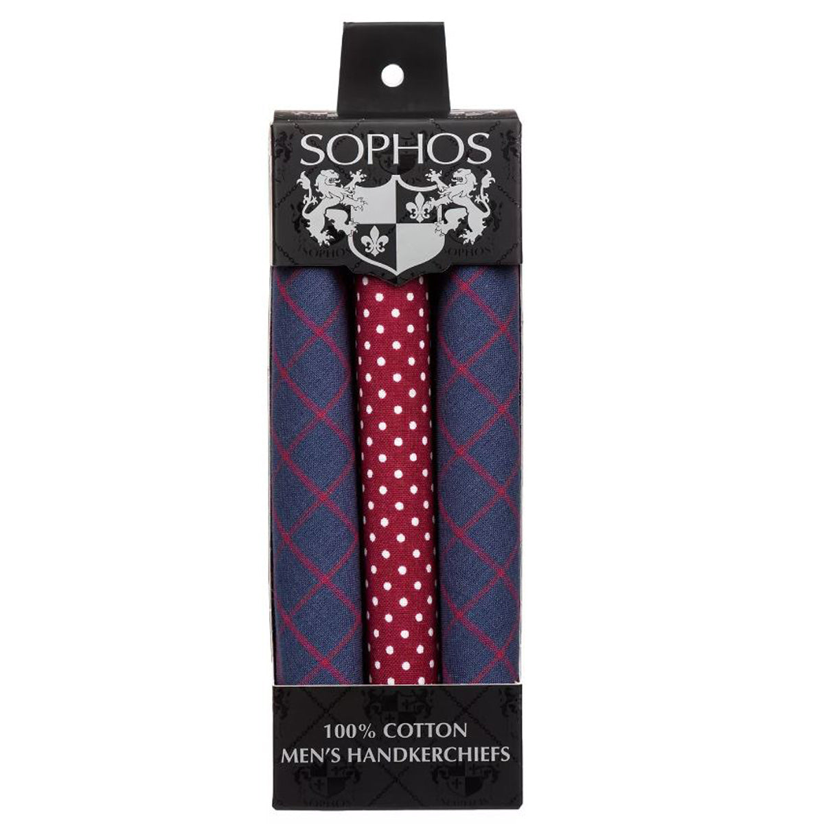 Blue Check & Red Polka Dot Handkerchief Pack