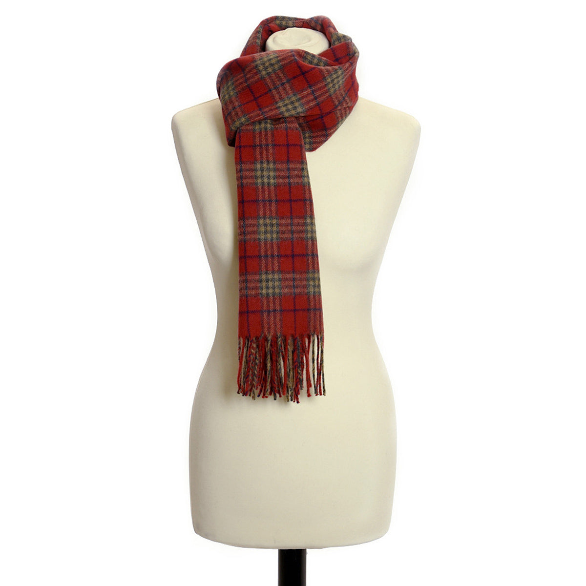 Country Check Ruby Lambswool Scarf