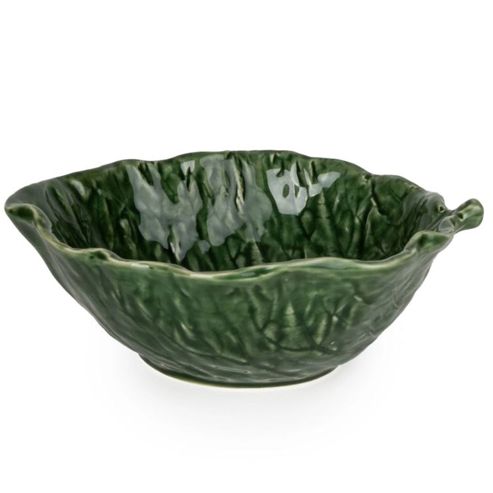 Green Leaf Ceramic Salad Bowl