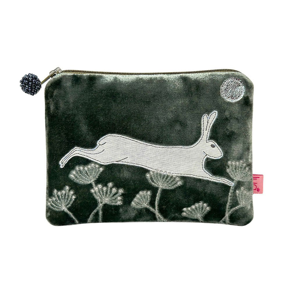 Hare Dark Sage Velvet Purse