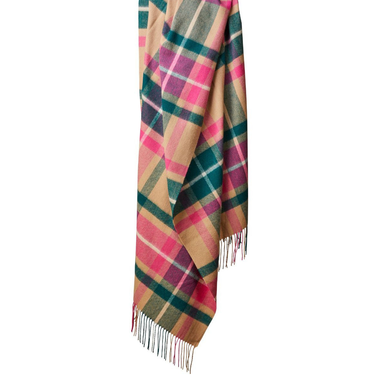 Ella Bright Check Lambswool Throw