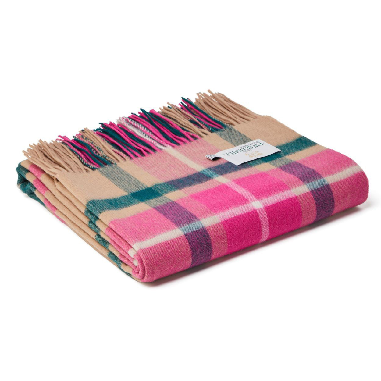 Ella Bright Check Lambswool Throw