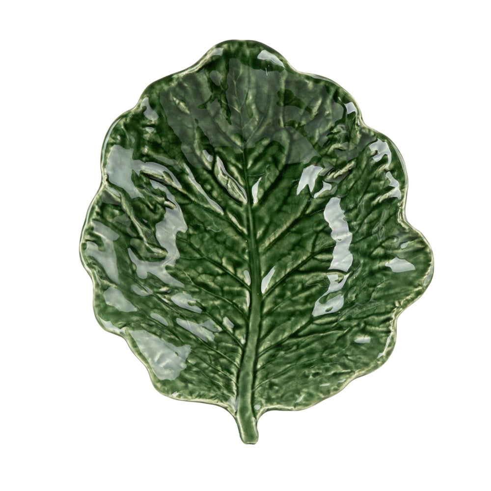 Green Leaf Ceramic Plate