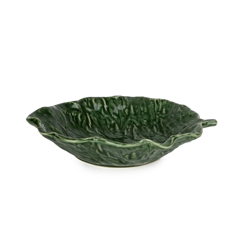 Green Leaf Ceramic Plate