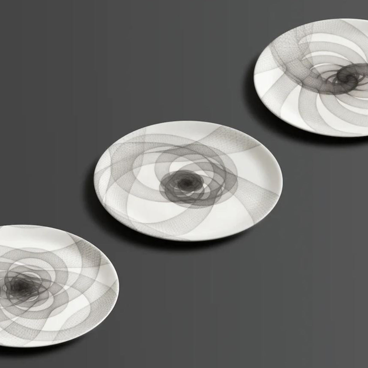 'Trichord 1' Plate Set of 3 By Conrad Shawcross